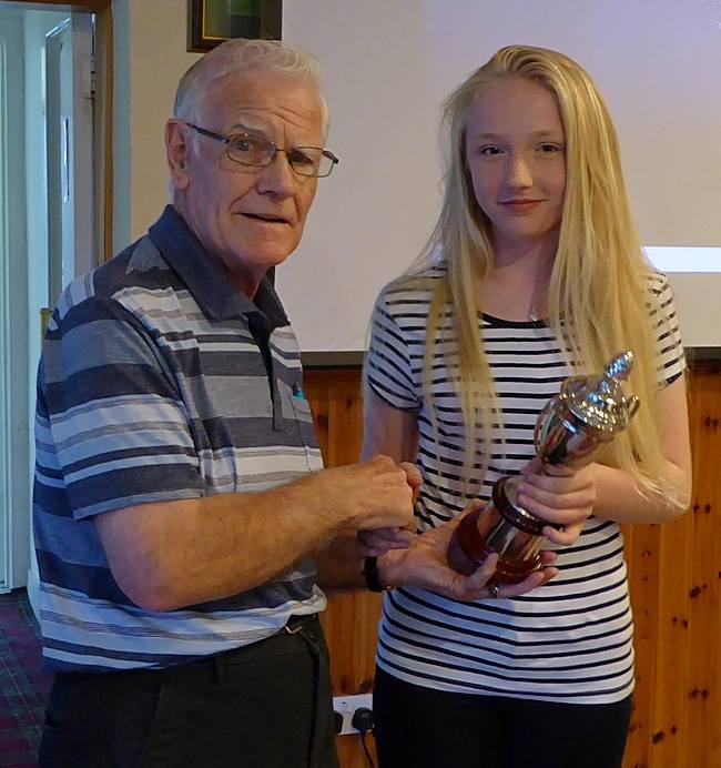 Peter presented Rachel Struthers with the Jim Hamilton Trophy