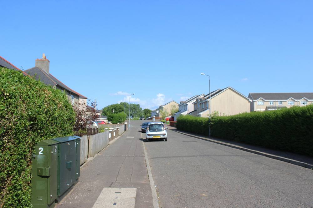 View down Manse Drive. The Bowling Green is on the right.