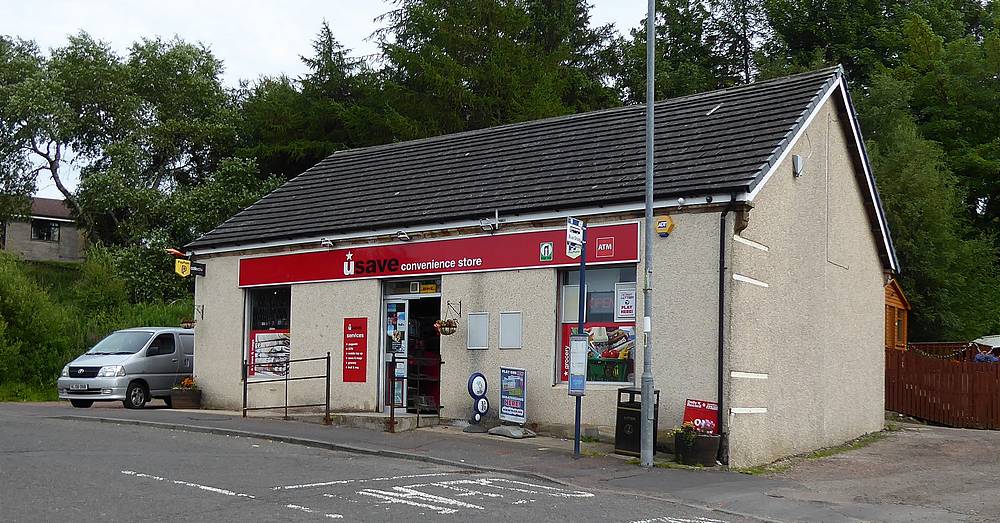 Convenience Store at Coalburn Brig. March 2014.