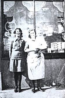 Maggie (left) and Lizzie Laird who worked in the shop.
