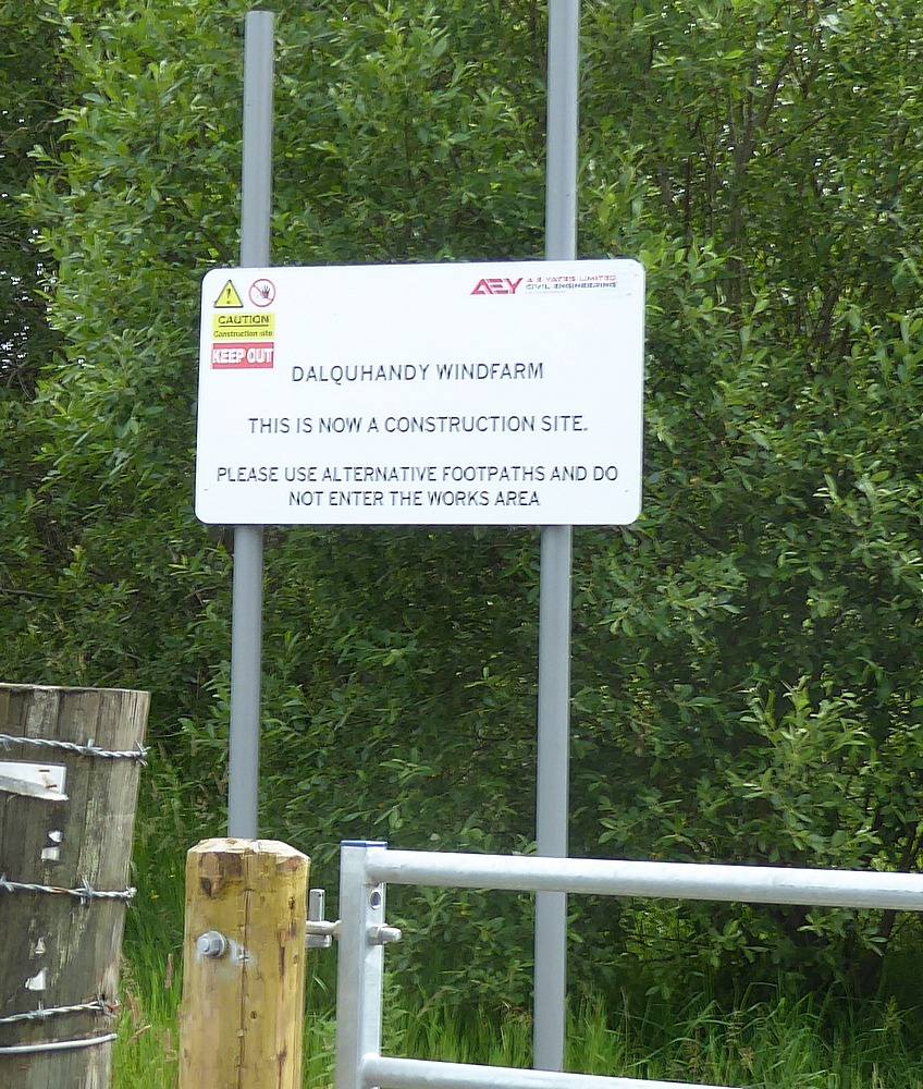 Dalquhandy Windfarm under construction