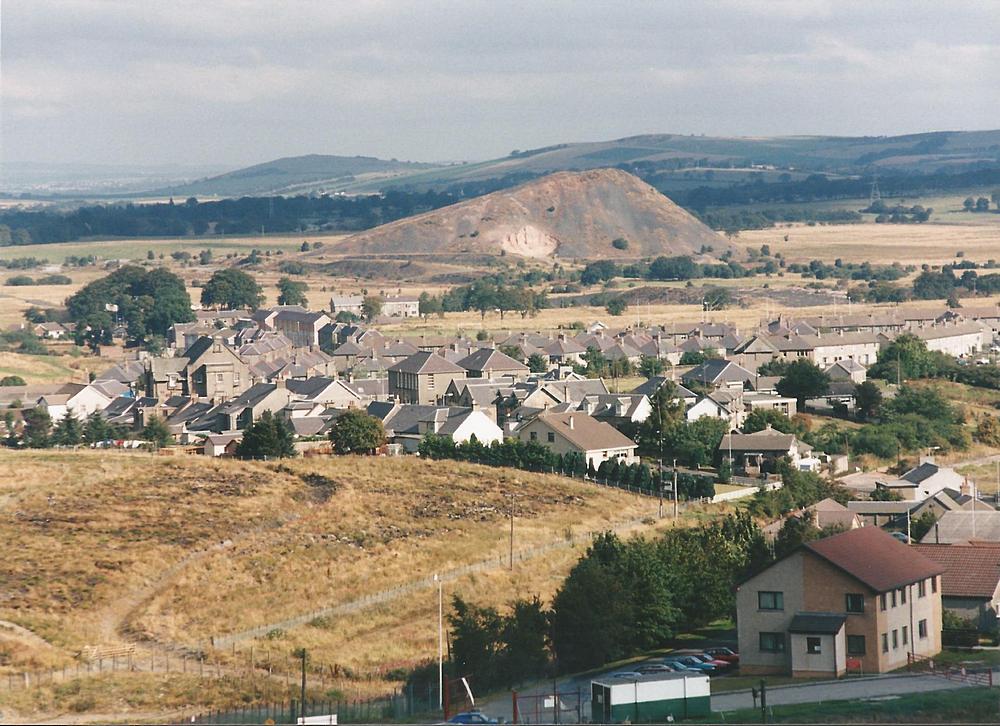 Another view across Coalburn with No. 9 bing in the background