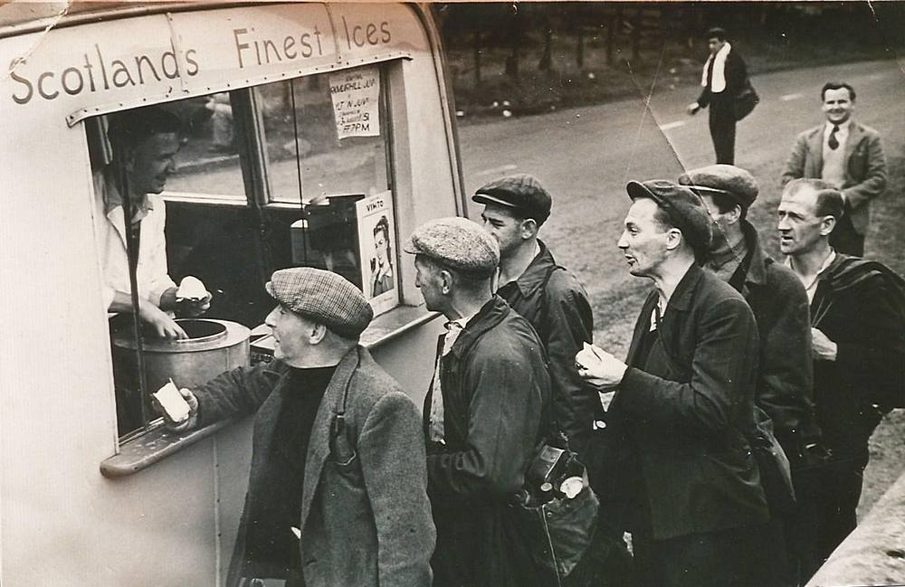 Ice cream van at No 9 colliery