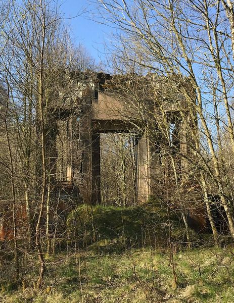 Entrance doorway of derelict Stockbriggs House